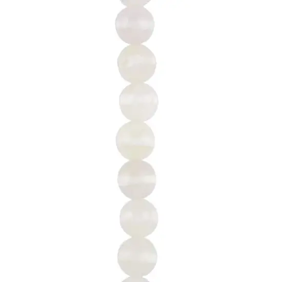 White Agate Faceted Round Beads, 8mm by Bead Landing&trade; {1}