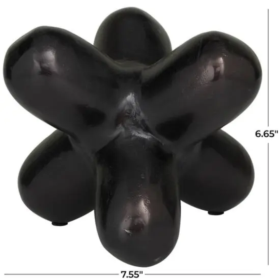 8" Aluminum Jack Abstract Sculpture Black {5}