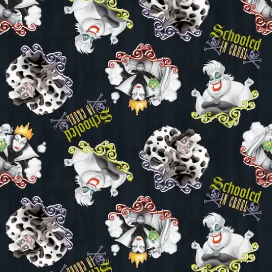 Disney&reg; Villains Black Schooled in Cruel Cotton Fabric {1}