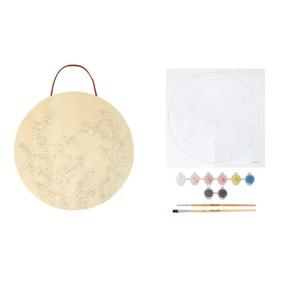 8" Cherry Blossom Paint-by-Number Plywood Surface Kit by Artist's Loft&reg; {3}