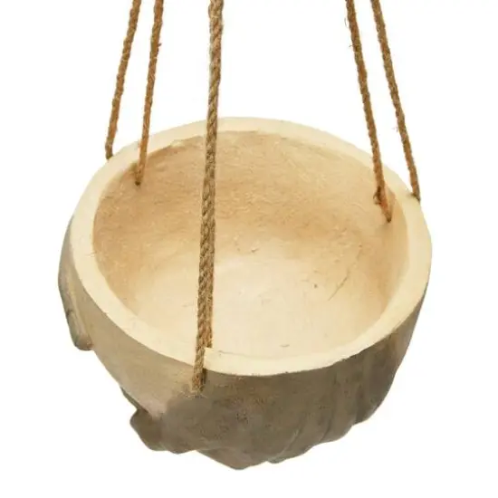 Hanging Hands Cement Planter with Jute Hanger {6}
