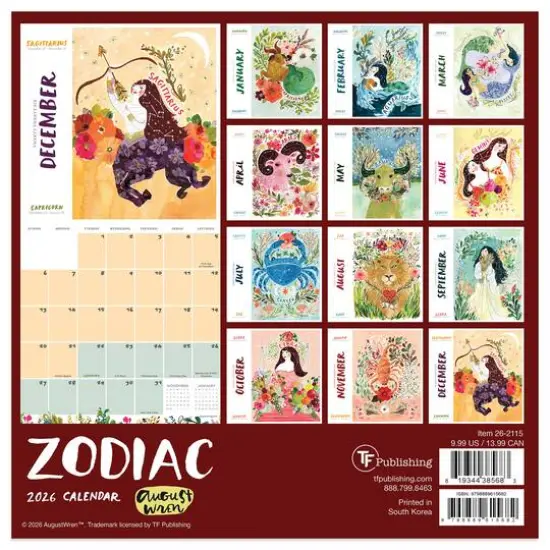 2026 Zodiac Mini Calendar {6}