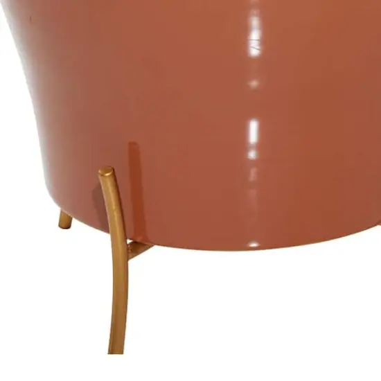 Orange Metal Farmhouse Planter Set, 9" & 12" {4}