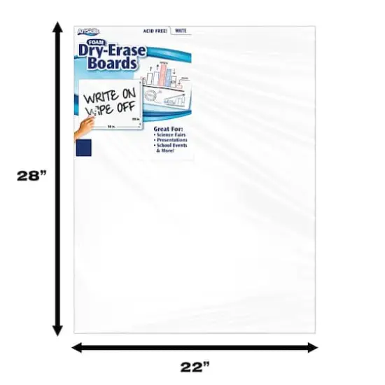 ArtSkills&reg; 10 Pack 22" x 28" Poster & Presentation Dry Erase Foam Board {4}