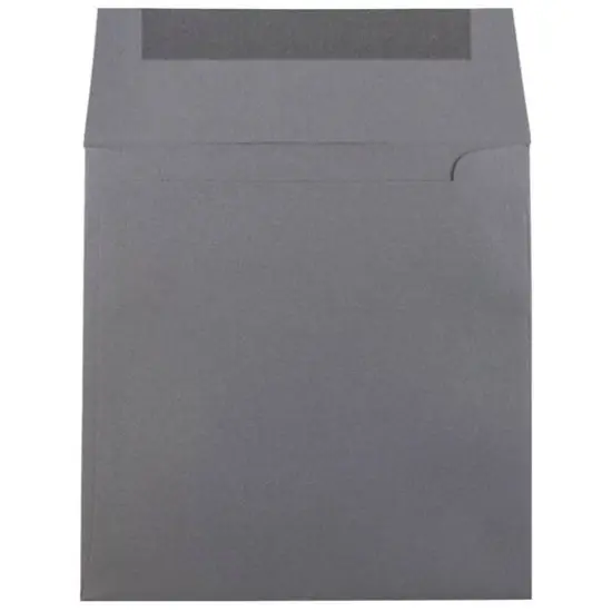 JAM Paper 6" Square Colored Invitation Envelopes, 25ct. Dark Grey {4}