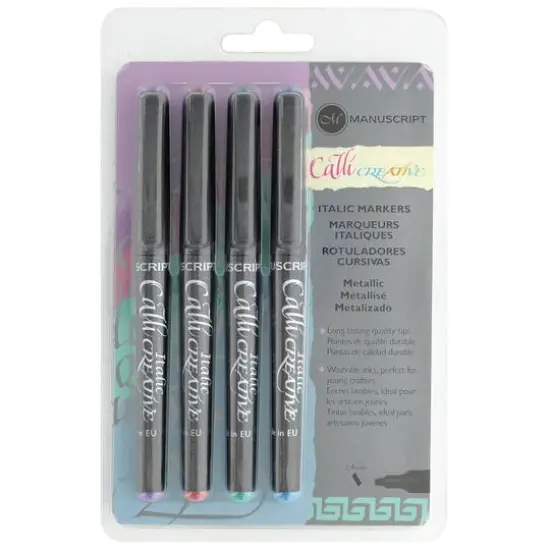Manuscript Calli-Creative Metallic Italic Markers, 4ct. {1}