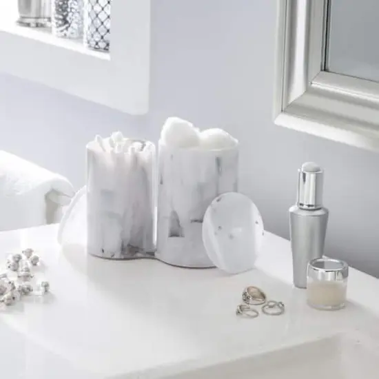 Simplify Q-Tip & Cotton Marble Holder {4}