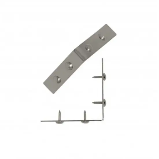 Dritz&reg; Home Nickel Small Campaign Textured Right Angles, 4ct. {3}