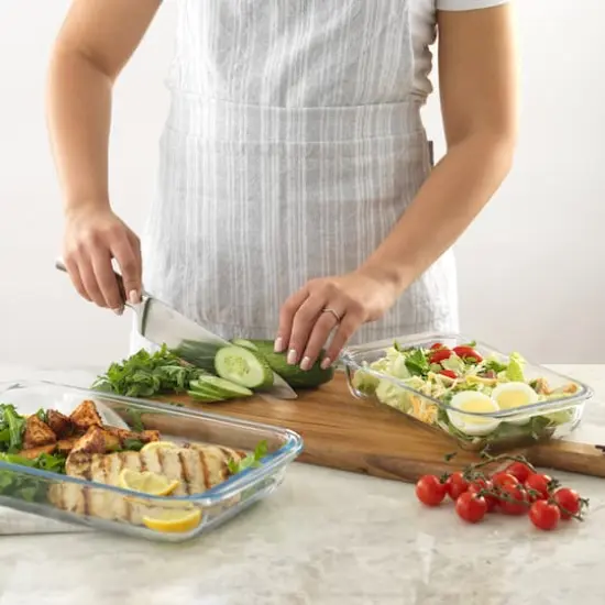 JoyJolt&reg; Black Glass Bakeware Containers Set {3}