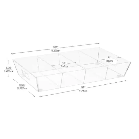 Mind Reader 19.25" Clear 4-Compartment Kitchen Organizer {4}