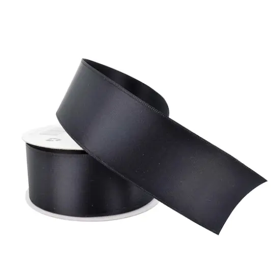 1.5" x 15yd. Satin Wired Ribbon by Celebrate It&reg; Specialty Black {5}