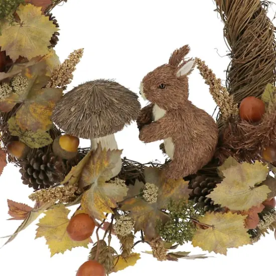 22" Designer Premium Floral Squirrel & Mushroom Wreath by Ashland&reg; {3}