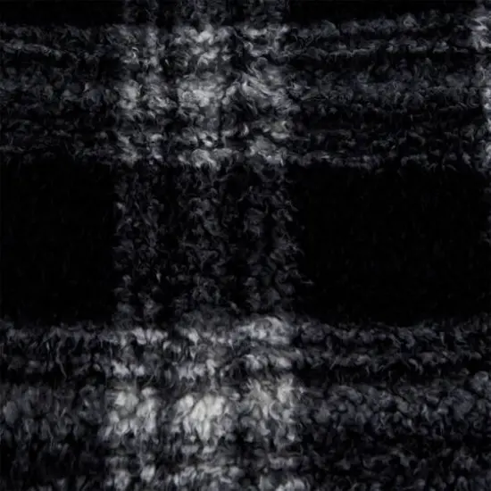 DII&reg; Black Farmhouse Plush Plaid Throw {3}