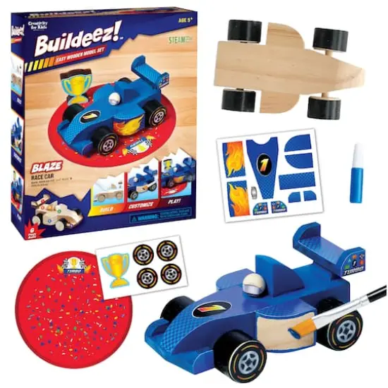 Creativity for Kids&reg; Buildeez!&trade; Blaze Race Car Wooden Model Set {1}