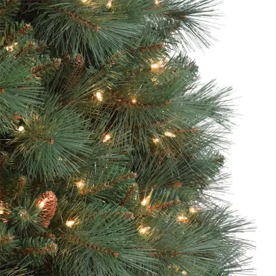 7.5ft. Pre-Lit Traditions Pine Artificial Christmas Tree, Clear Incandescent Lights {3}