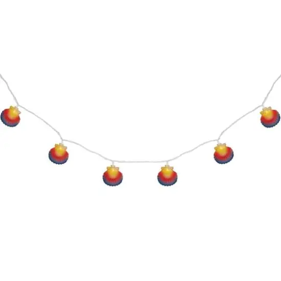 10ct. Multicolored Seashell Patio String Lights {6}