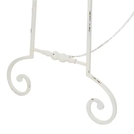White Metal Country Cottage Easel, 61" x 20" x 27" {5}