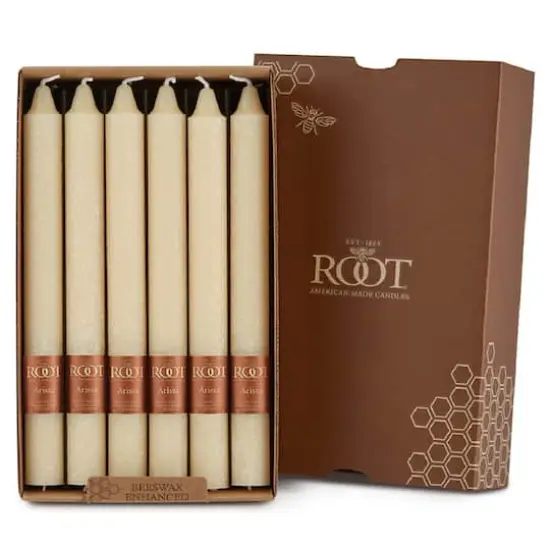 Root Candles 9" Unscented Timberline&trade; Arista&trade; Taper Candles, 12ct. Buttercream {1}