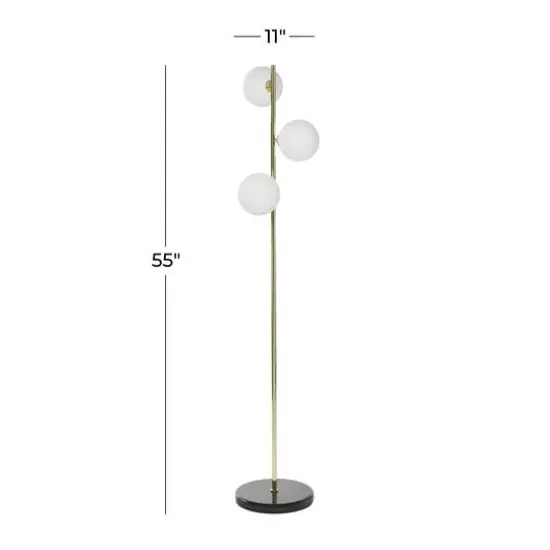 CosmoLiving by Cosmopolitan 55" Gold Metal Modern Floor Lamp {8}