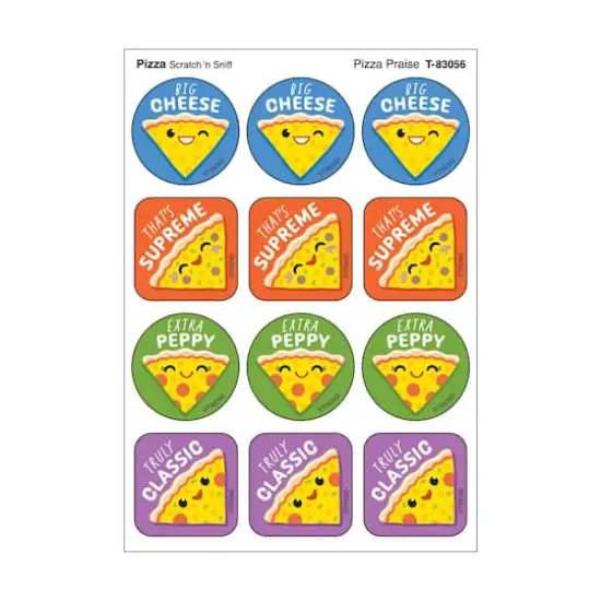 TREND Enterprises&reg; Pizza Praise, Pizza Scent Scratch 'n Sniff Stinky Stickers&reg;, 48 Per Pack, 6 Packs {3}