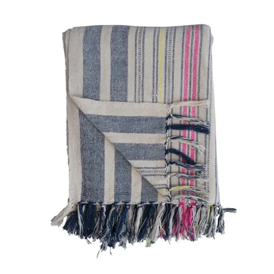 Hello Honey&reg; Multicolor Stripes & Fringe Throw Blanket {7}