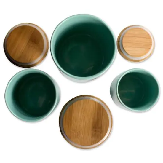 DII&reg; Coffee, Sugar & Tea Ceramic Canister Set Aqua {8}