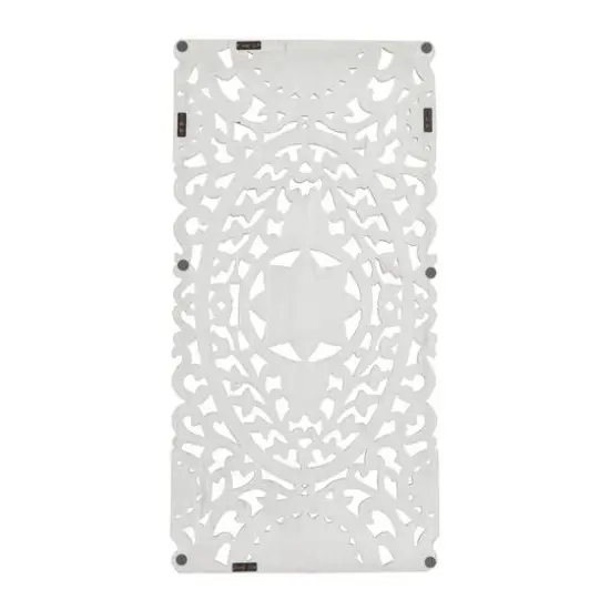 White Wood Traditional Wall Decor, 48" x 24" {6}
