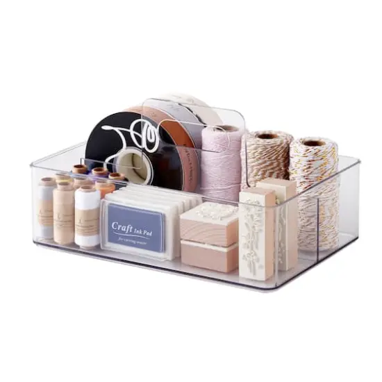 Clear Storage Caddy with Handle by Simply Tidy&trade; {3}