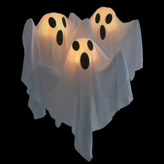 3ct. Warm White LED Lighted Ghost Pathway Markers by Ashland&reg; {3}