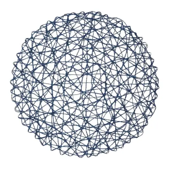 DII&reg; Woven Paper Round Placemats, 6ct. French Blue {4}