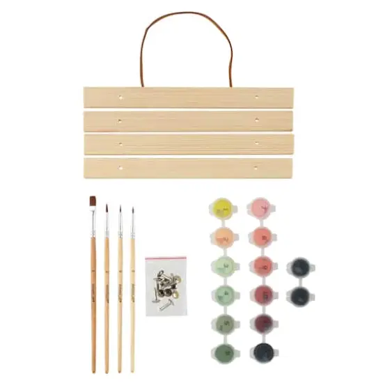 8" x 10" Hibiscus Paint-by-Number Kit with Wood Display Hanger by Artist's Loft&reg; {3}