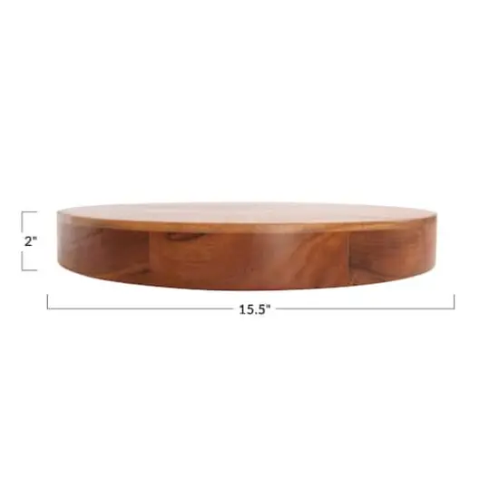 Hello Honey&reg; 15.5" Natural Acacia Wood Kitchen Pedestal {5}