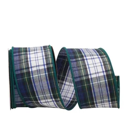 JAM Paper 2.5" x 10yd. Inverness Plaid Wired Cotton Ribbon {1}