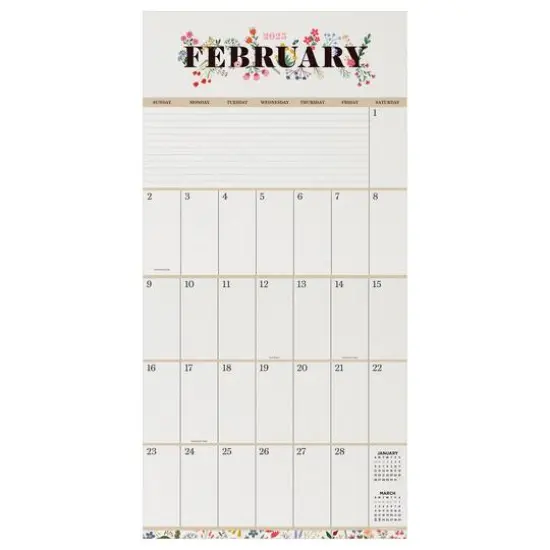 TF Publishing 2025 Big Grid Floral Wall Calendar {5}