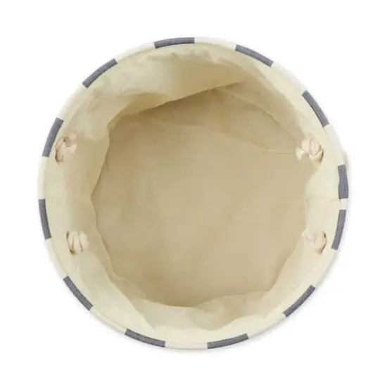 DII&reg; Medium Buffalo Check Round Storage Bin Navy/Off White {4}