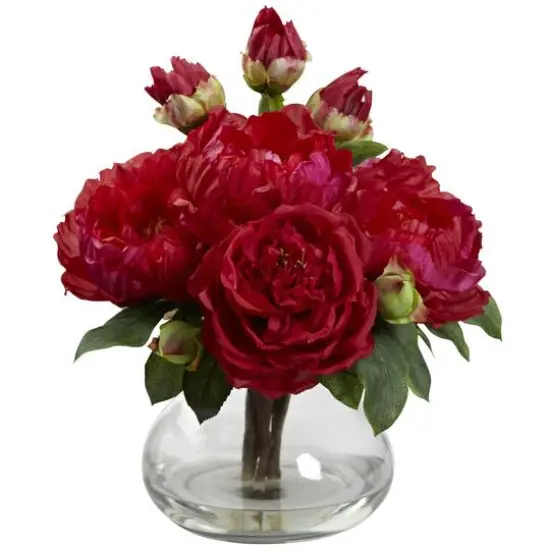 Peony & Rose with Vase {1}