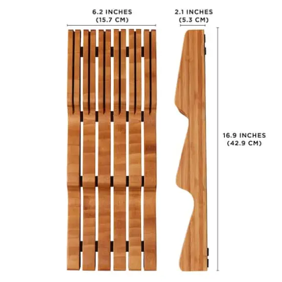 Sabatier 11-Slot Bamboo In-Drawer Knife Organizer {6}