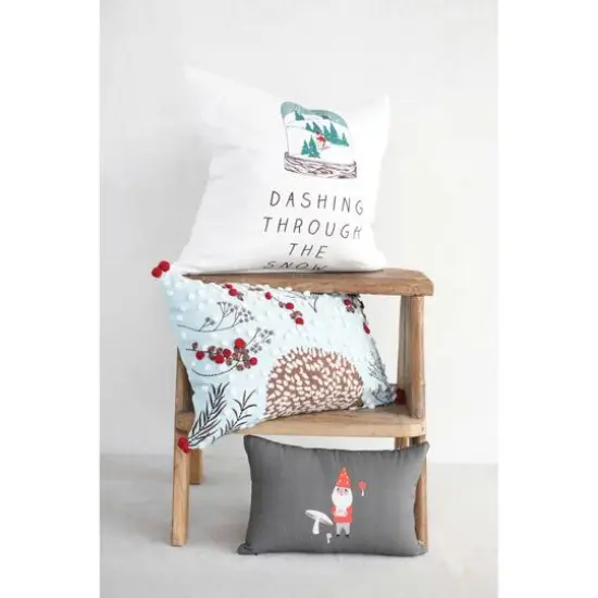 Hello Honey&reg; 20" x 14" Cotton Lumbar Hedgehog Pillow {3}