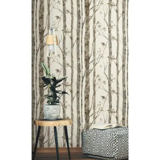 RoomMates Trees Peel & Stick Wallpaper Brown and taupe {6}