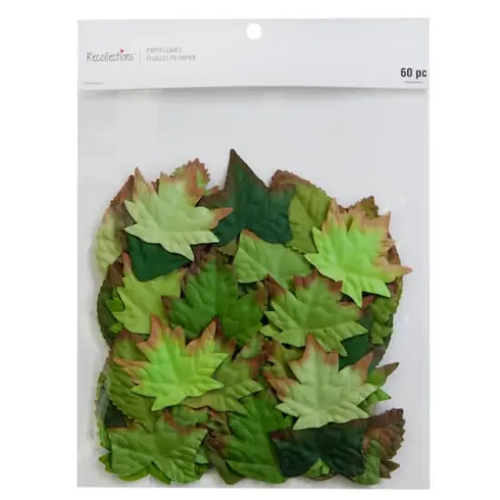 Green Paper Leaf Embellishment Set by Recollections&trade; {4}