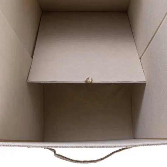 Household Essentials Narrow Collapsible Laundry Hamper with Liner & Lid Latte {14}