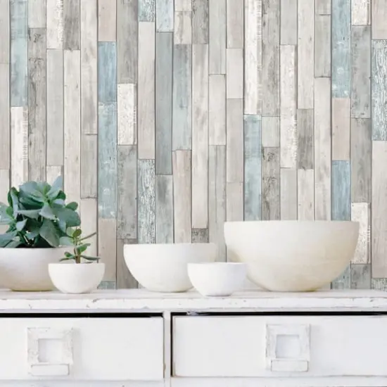 InHome Weathered Plank Shore Peel & Stick Wallpaper {3}