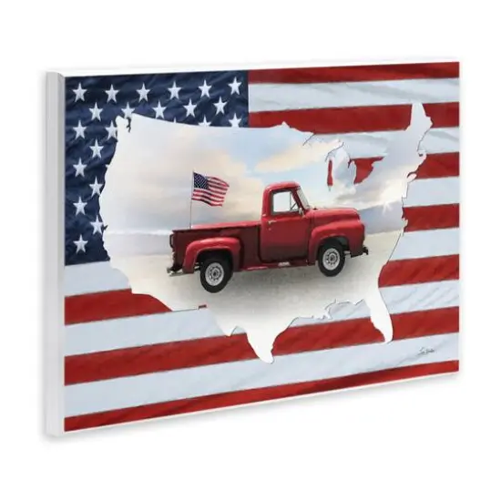 Stupell Industries Farmhouse American Flag Wall Plaque Art {4}