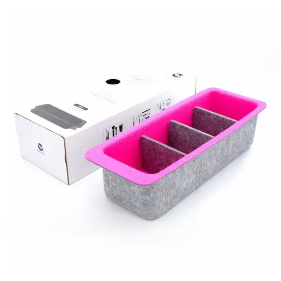 Welaxy Felt Adjustable 4 Slot Drawer Organizer Bin Hot Pink {9}