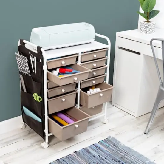 Honey Can Do 12-Drawer Metal Rolling Storage Cart {9}