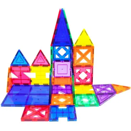 PicassoTiles&reg; 33 Piece Magnetic Tiles {5}