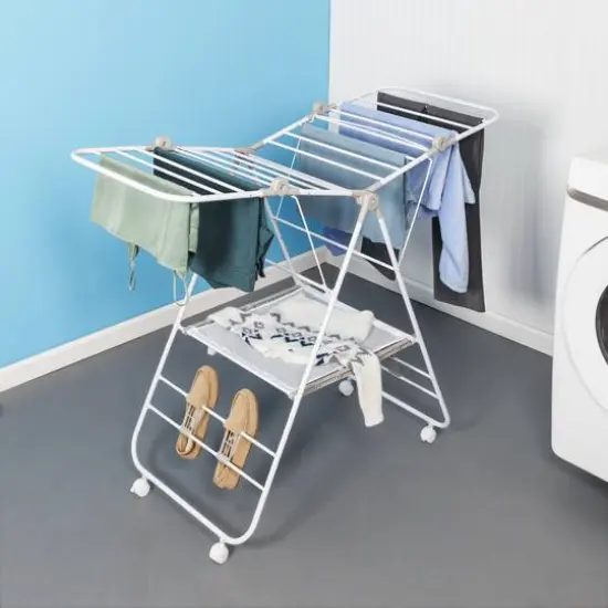 Honey Can Do Folding Wing Clothes Dryer with Wheels {4}