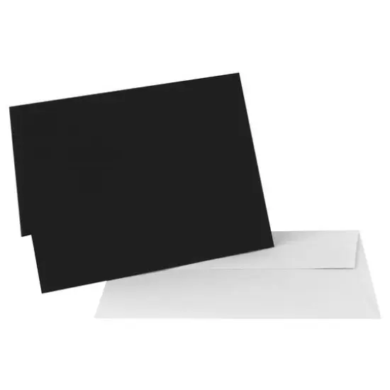 PA Paper&trade; Accents Cardmaker's Choice 100lb. Card & Envelope Pack, 4.25" x 5.5" Black {3}