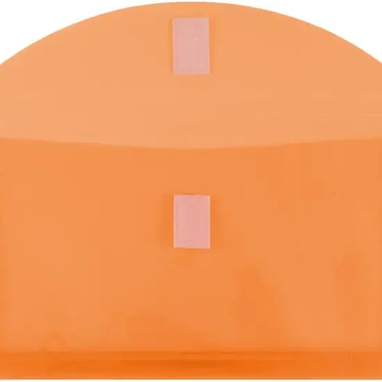 JAM Paper 5.25" x 10" Plastic #10 Business Filing Envelopes with Hook & Loop Closure, 108ct. Orange {5}