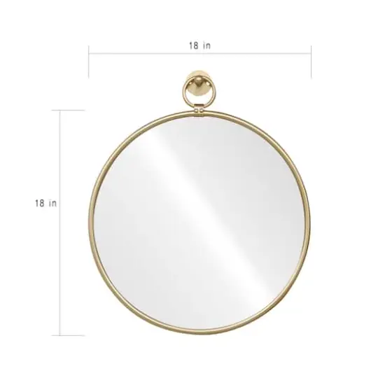 18" Round Wall Mirror in Gold Metal Frame by Ashland&reg; {5}